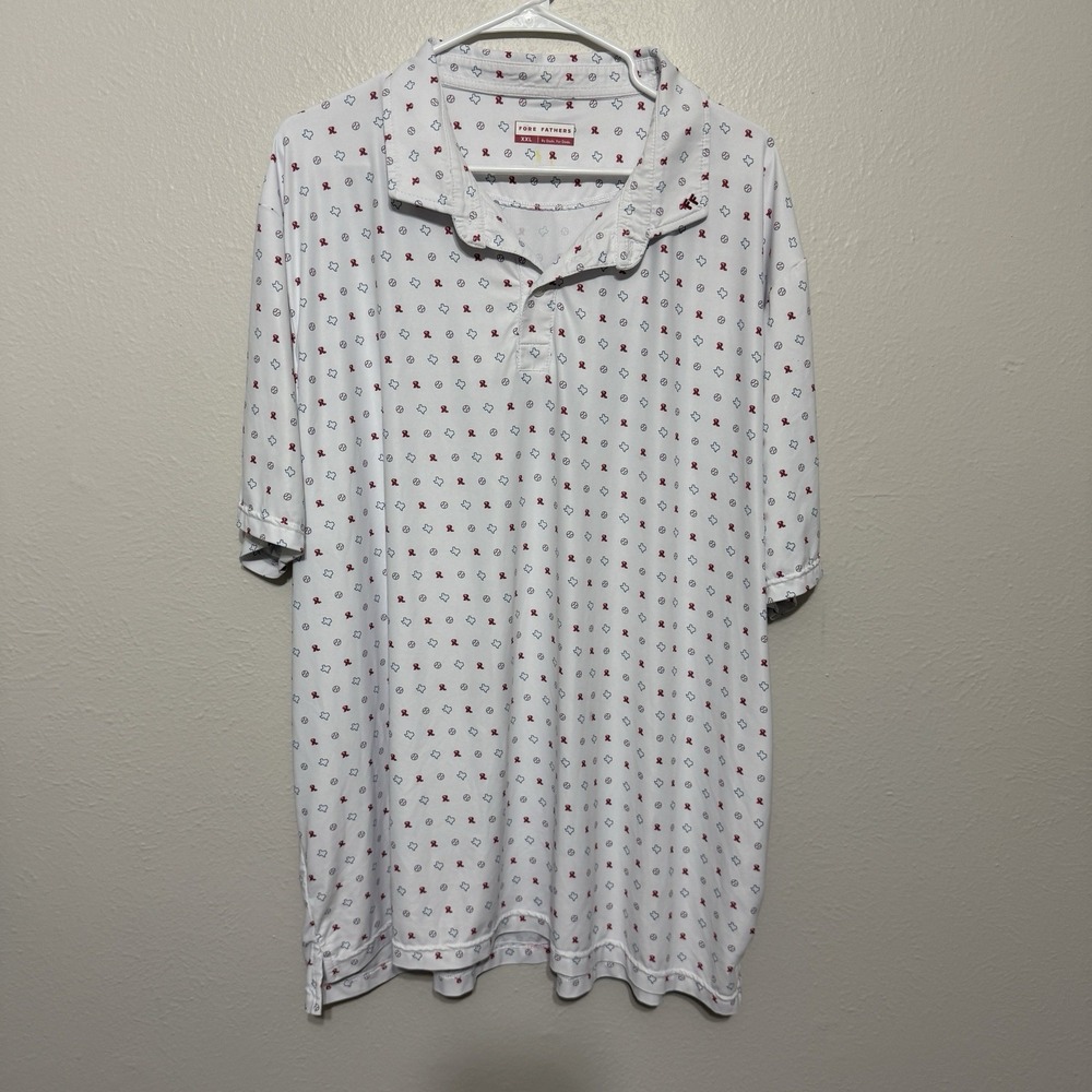 Fore Fathers Short Sleeve Performance Polo Shirt Golf Dad Texas Rangers Baseball